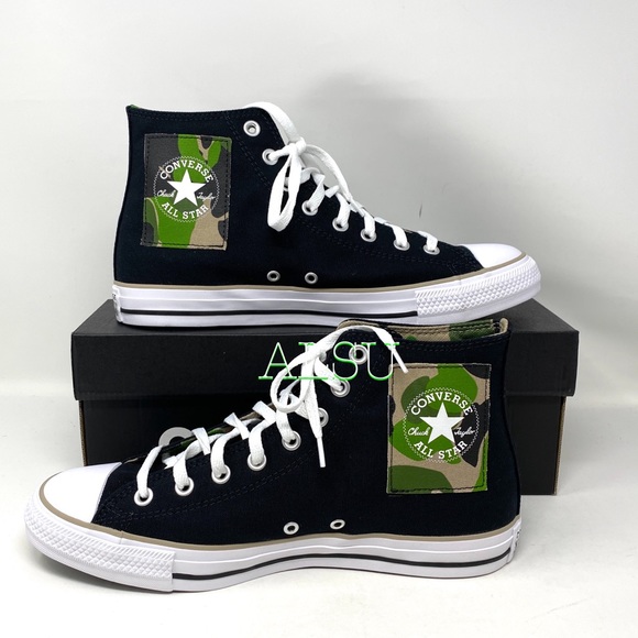 Converse Ctas Canvas High Top Black Khaki Men’s - Picture 3 of 11
